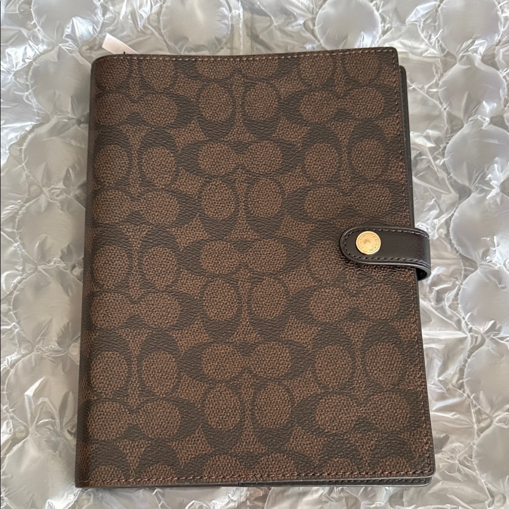 Coach leather notebook